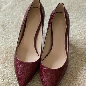 Cole Haan Prieta Pump Leather Burgundy Size 8.5